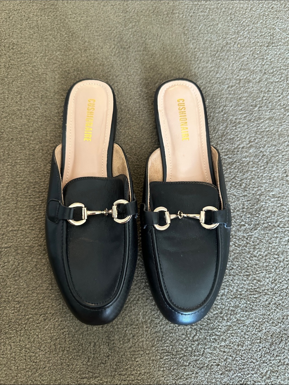 Black Slip-On Mules